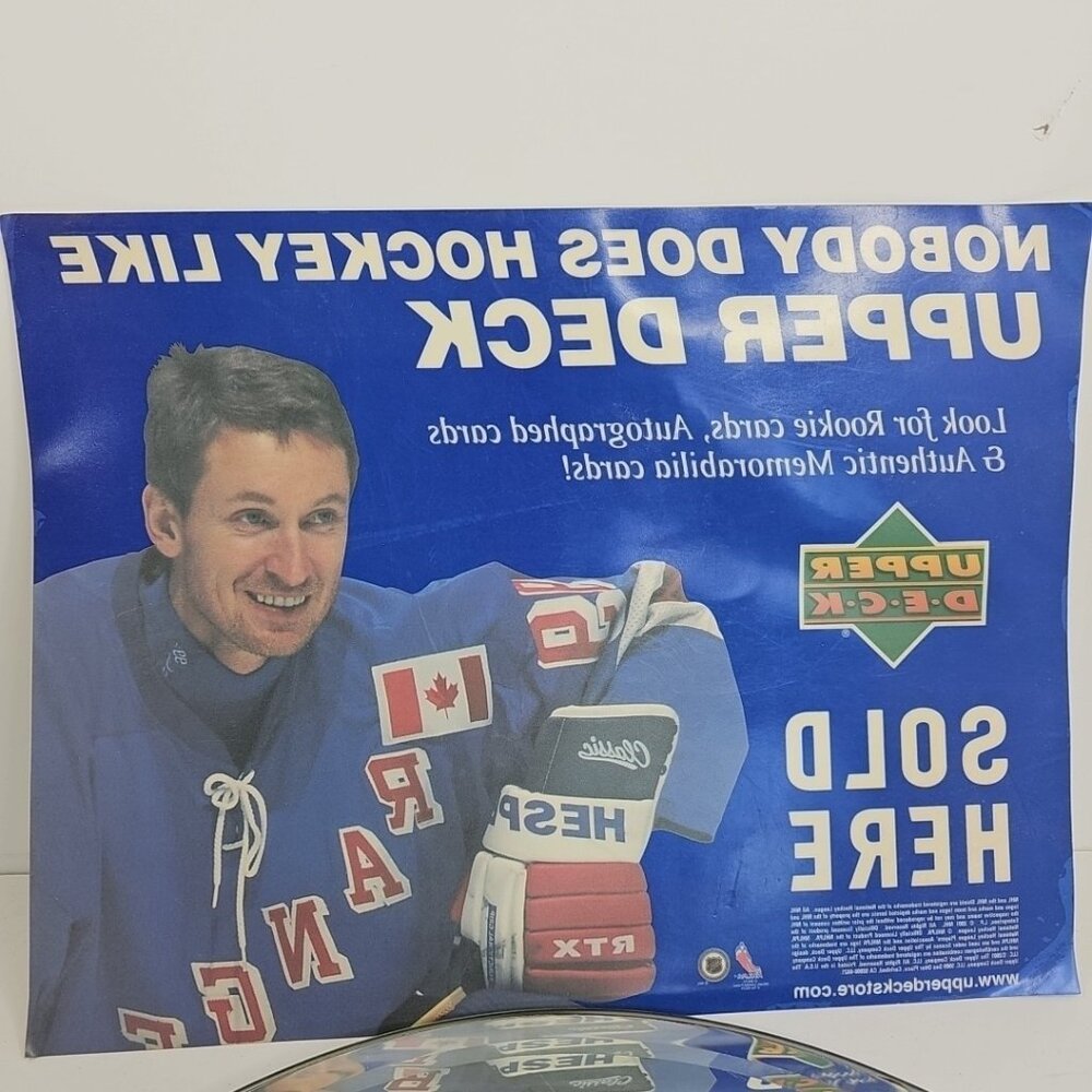 Nobody Does Hockey Like Upper Deck Window Cling Sticker Wayne Greyzky NHL